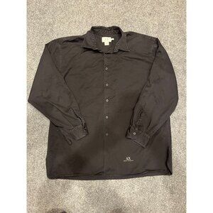 Armani Exchange button up long sleeve shirt size XL black cotton RN#91714